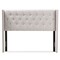 Baxton Studio Ally Beige Button-Tufted Nailhead King Size Winged Headboard 140-7522 - alternate 6